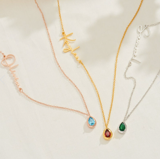 Personalized Name Necklace Customized Birthstone Exquisite